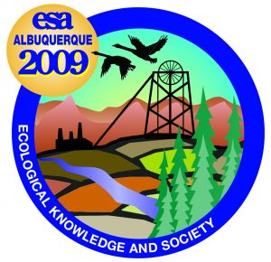A circular logo shows geese flying over a mill and the words, Ecological Knowledge and Society.