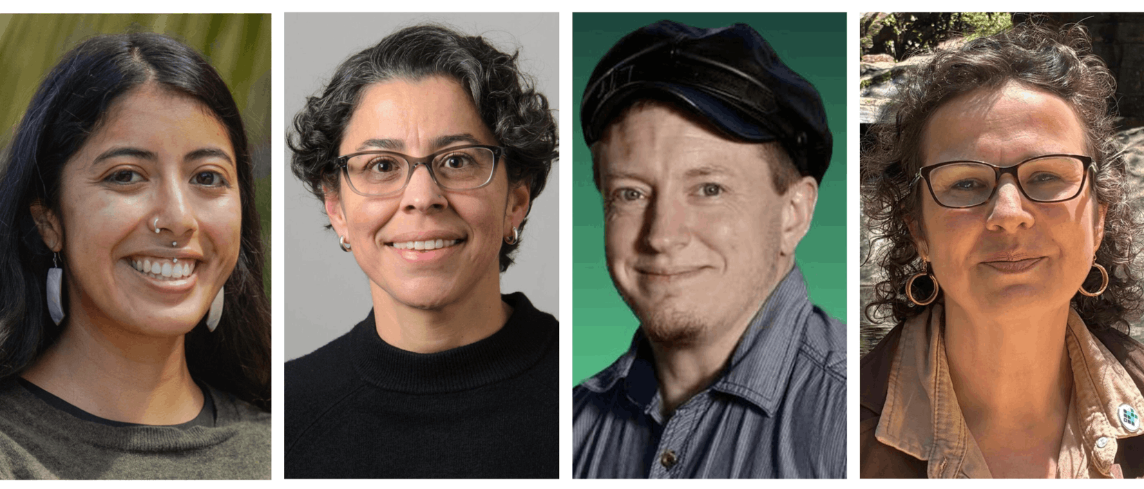 Head shots for four people.